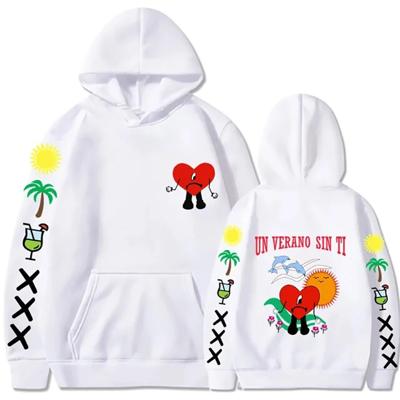 Funny Bad Bunny Hoodies Un Verano Sin Ti Print Men Woman Streetwear Hoodie Hooded Pullover Unisex Tracksuit Clothing Sweatshirts 6