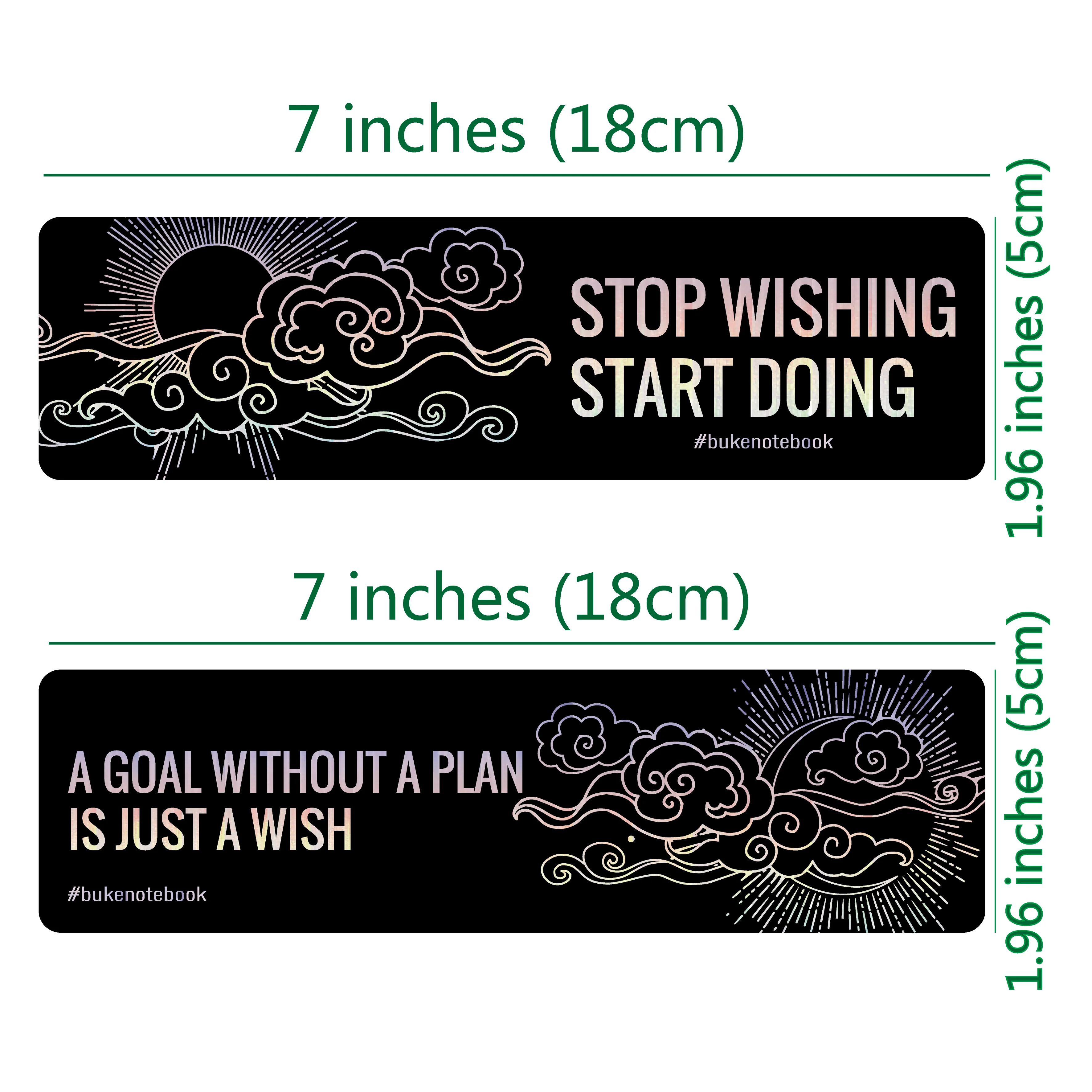 2 Pack PVC Bookmark Waterproof Curved Invariant Tassels Journal Notebook Books