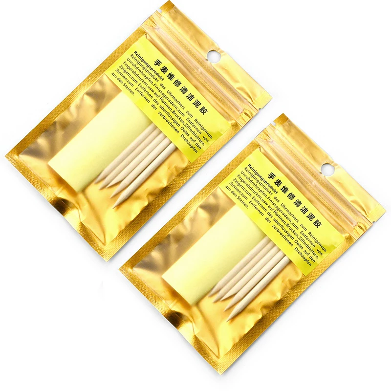 Watchmaker's Green Rubber Cleaning Putty with Wooden Stick Tool