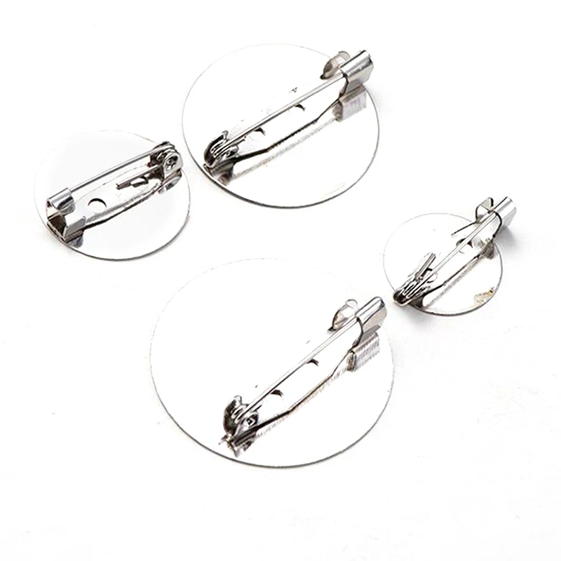 Jewelry findings badge parts badge pin 10pcs/lot stainless steel brooch base back bar badge holder DIY jewelry accessories safe lock brooch pins