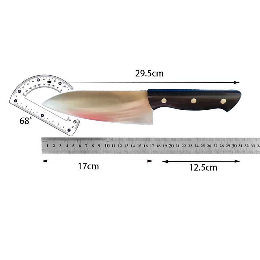 Chopper Knife Chef Cleaver Slicing Kitchen Knife With Cover Meat And Poultry Tools 3-layer BG42 Aviation Special Steel Handmade chef knife