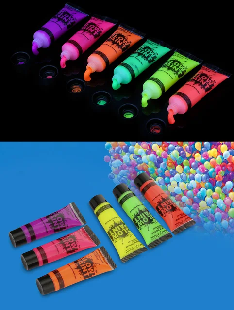 SUGERU® 6pcs UV Peinture Fluorescente Crayons,Lavables Non Toxiques Néon  Maquillage Festival Fluorescent Dans le Noir,Peinture Corporelle,Maquillage  Fluo,Body Painting,Peinture Visage (6 pcs) : : Beauté et Parfum