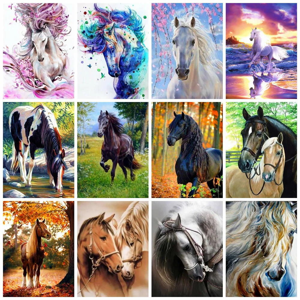 Diamond Embroidery Animal Cross Stitch DIY Diamond Painting Horse Mosaic Rhinestones Home Decor diamond painting
