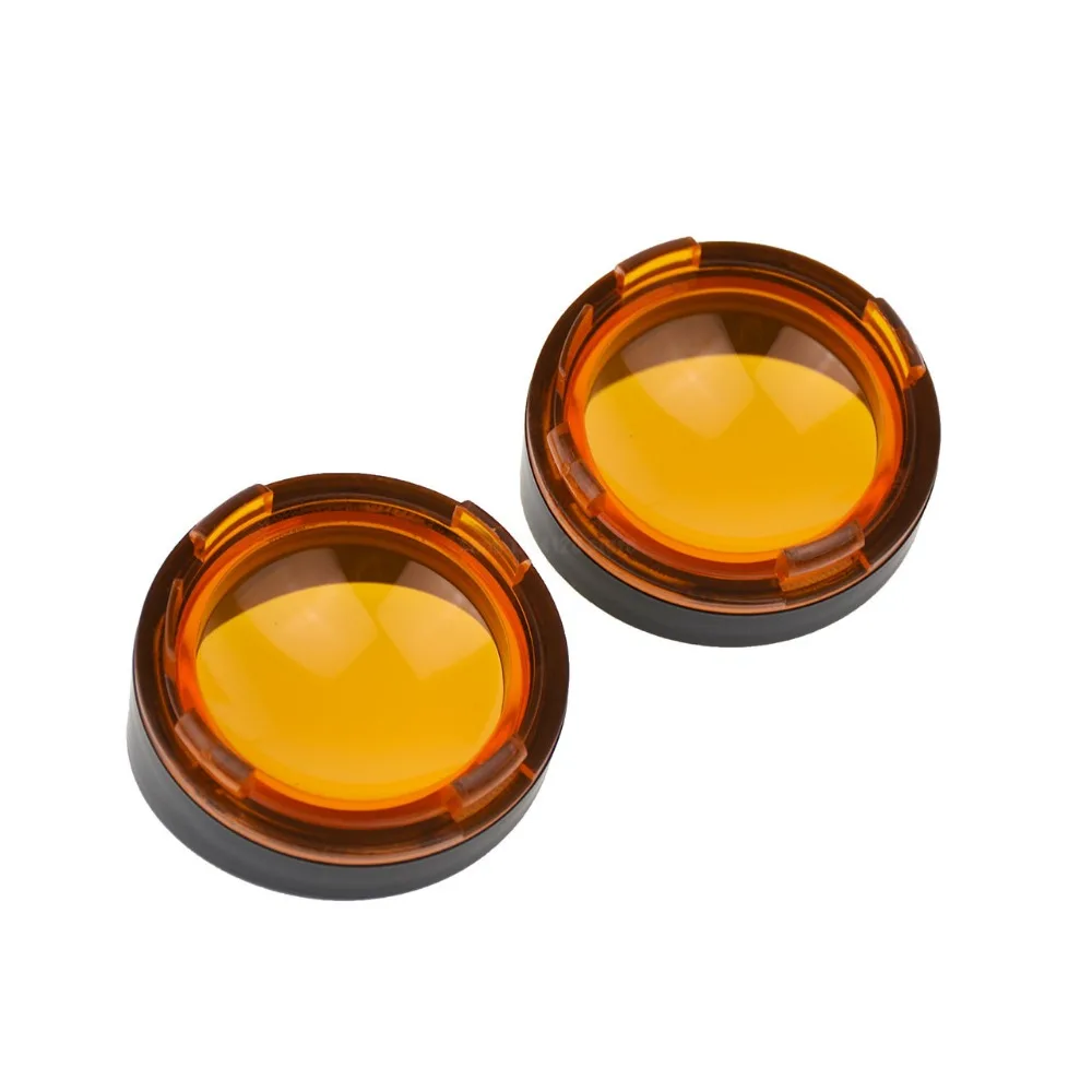 2PCS Motorcycle Lens Trim Ring Visor Turn Signal Bezels For Harley Sportster 883 1200 Dyna Softail Touring Road King Road Glide images - 6