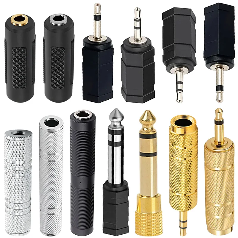 5pcs RCA To 6.5mm Male Connector 6.35mm 3.5mm Stereo Mono Audio Jack Adapter Converter For Speaker_voghion.com