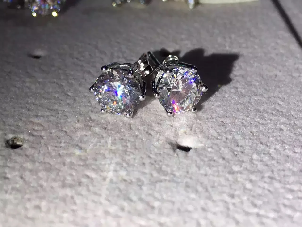 

XNE006 925 Sterling Silver earrings 0.5/1ct classic style diamond jewelry moissanite earrings wedding party Jewellery