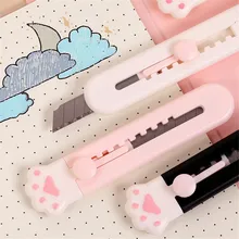 

1-3pcs Portable Mini Cat Claw Utility Knife Kawaii Stationery Kids Handmade Paper Cutter Express Box Knife Office Supplies