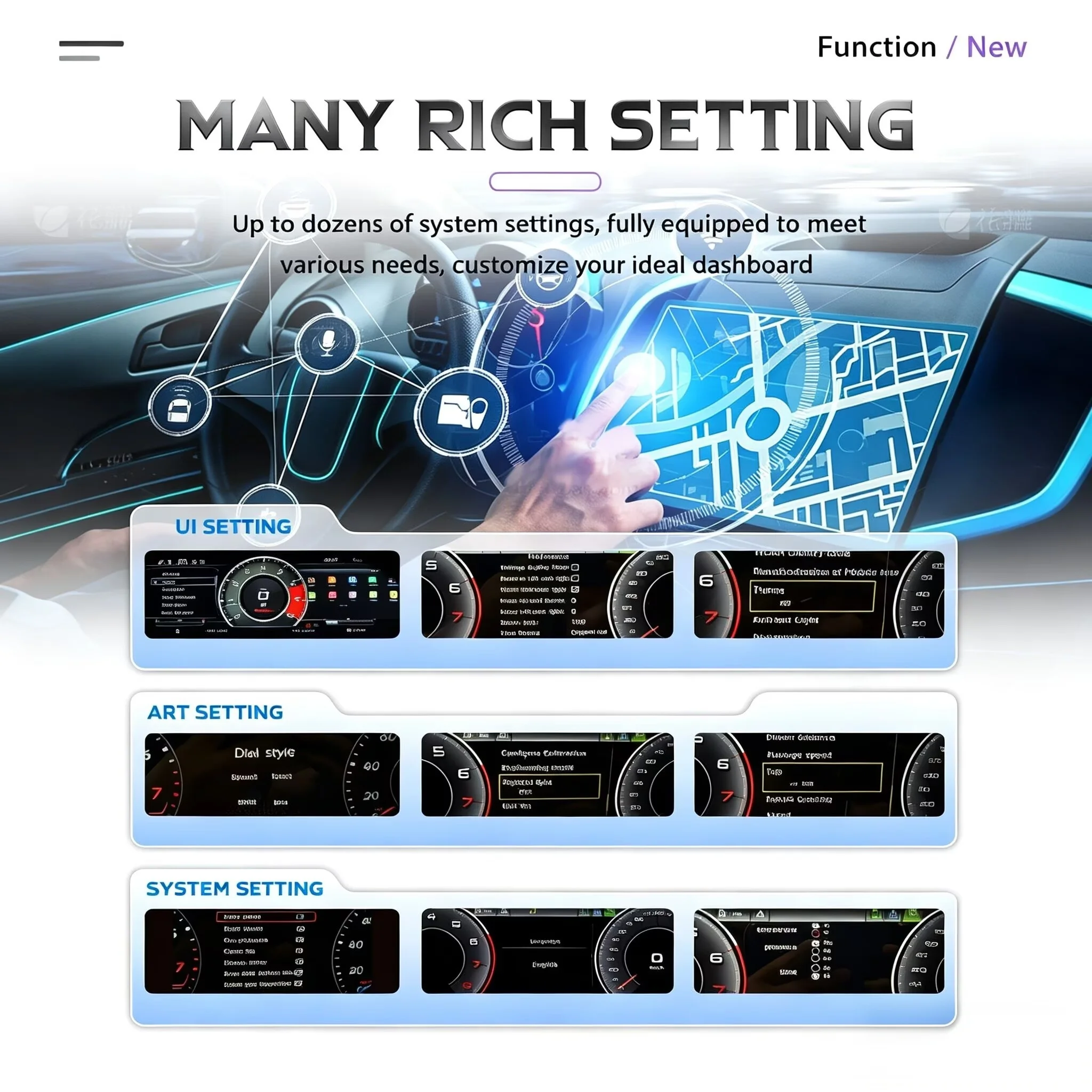 Panel de Instrumentos Digital LCD para Audi R8 2007-2015, Cabina Virtual, Velocímetro 7