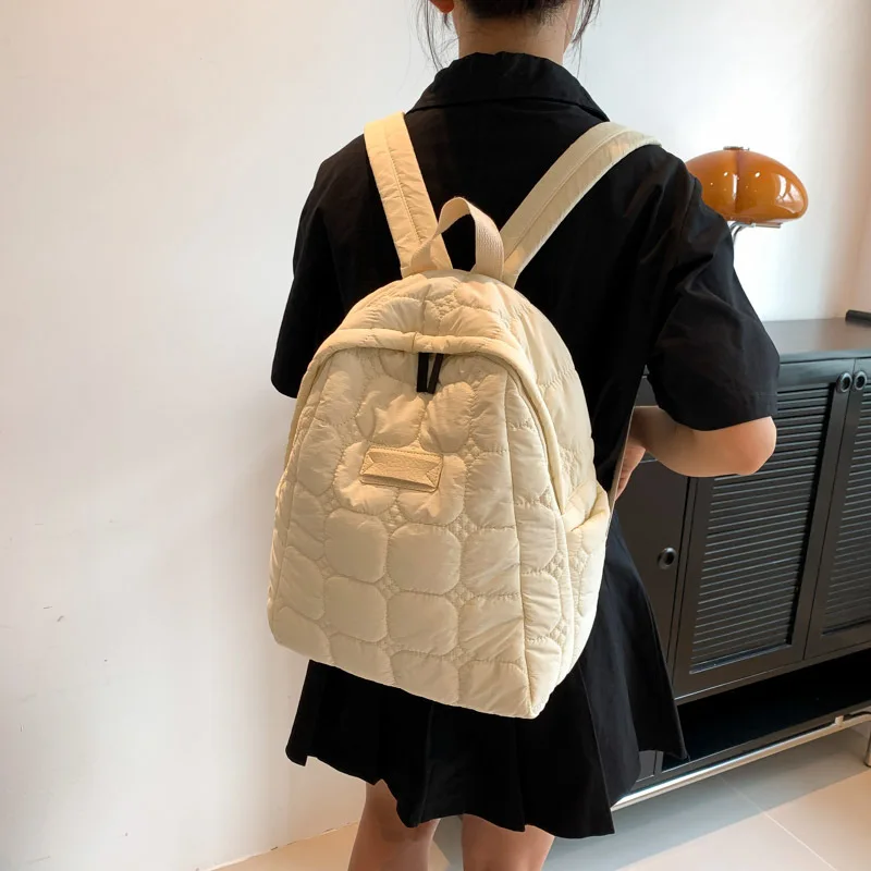 Personalized Canvas Backpack Small Fresh Backpack Women's Simple Casual Lightweight Waterproof Backpack Personalized Bag 3