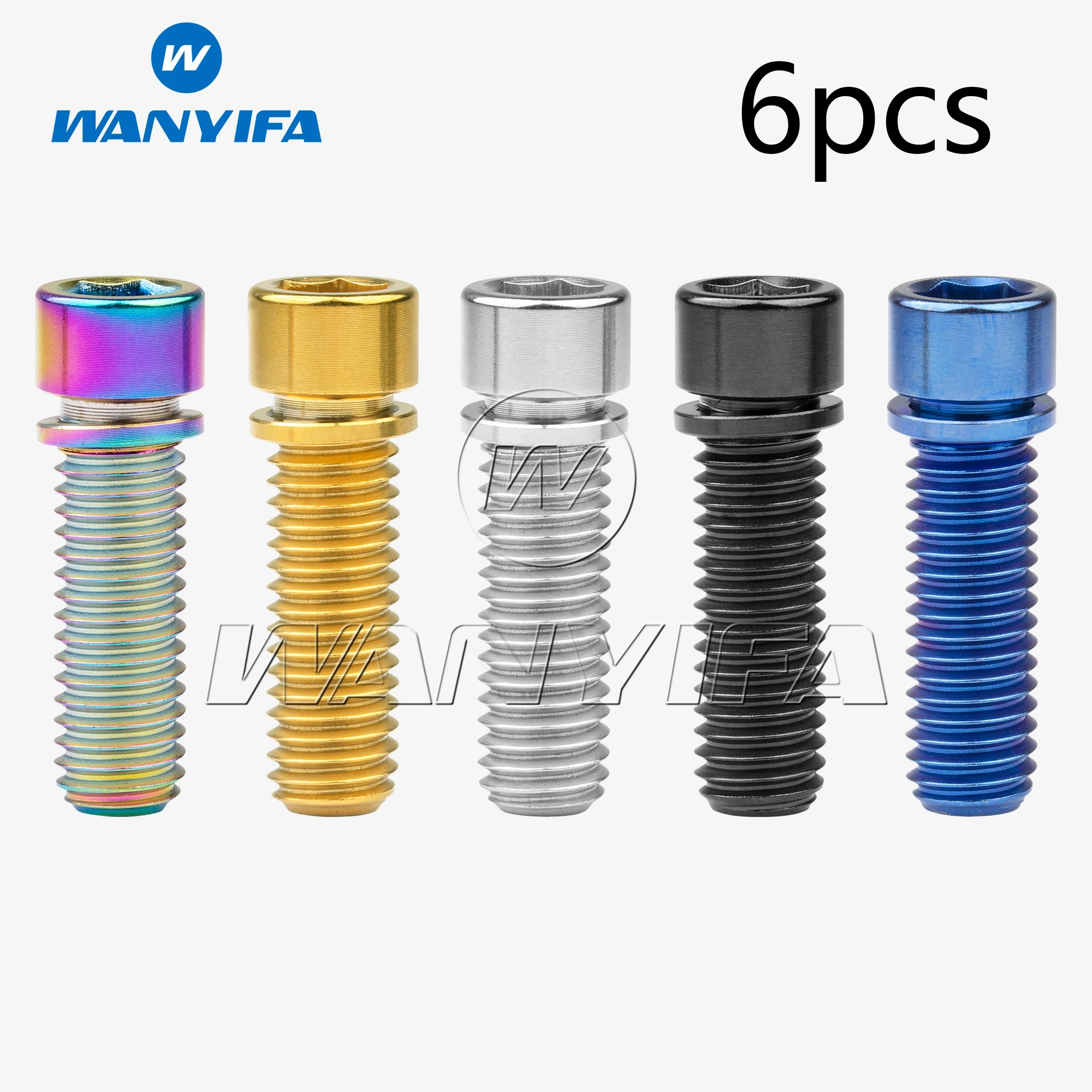 Vis Titane Pour Potence BMX VTT – M7/M8 X 20/25mm – Lot Avec Rondelles – Ti GR5 6Al-4V