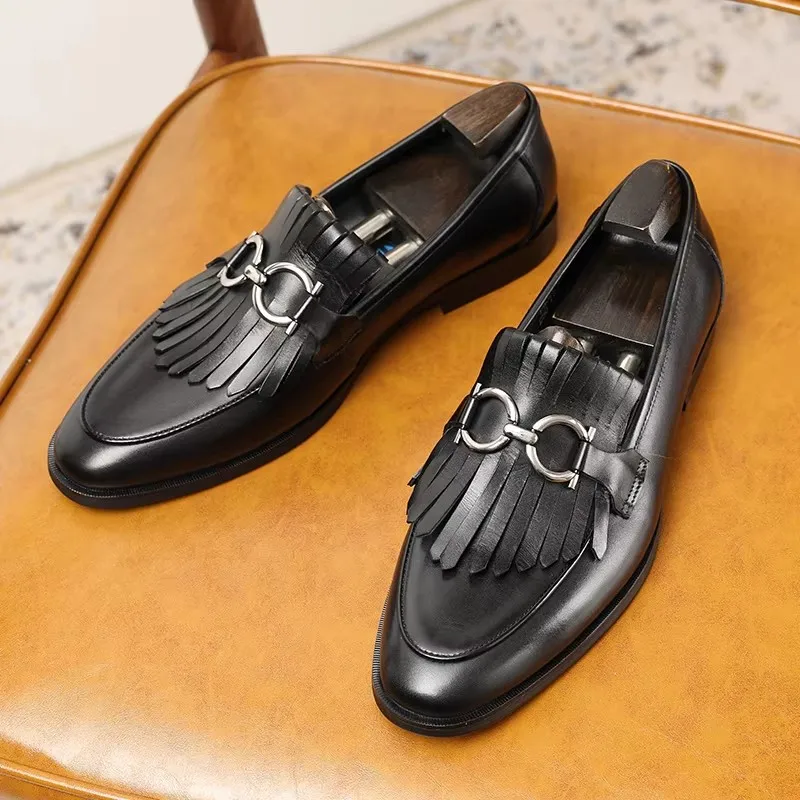 Men's shoes, tassels, business formal wedding shoes, Oxford style, style, high-end