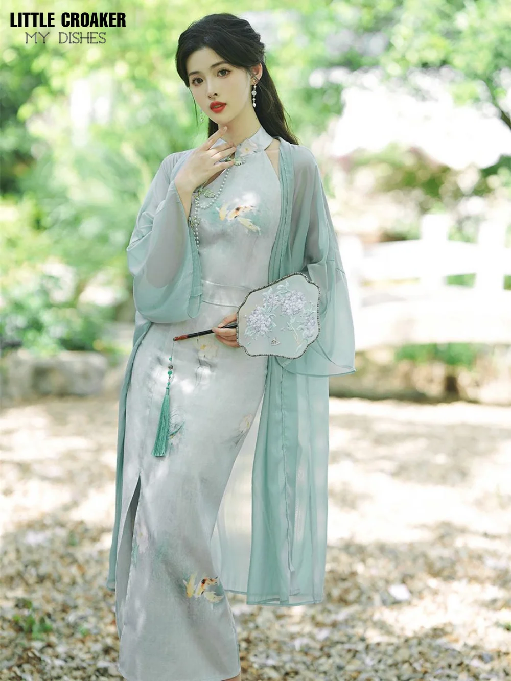 Women New Retro Halter Neck Dress Summer Elegant Slim Qi Pao Dress Woman Cheong Sam Modern Chinese Style Improved Qipao Dress