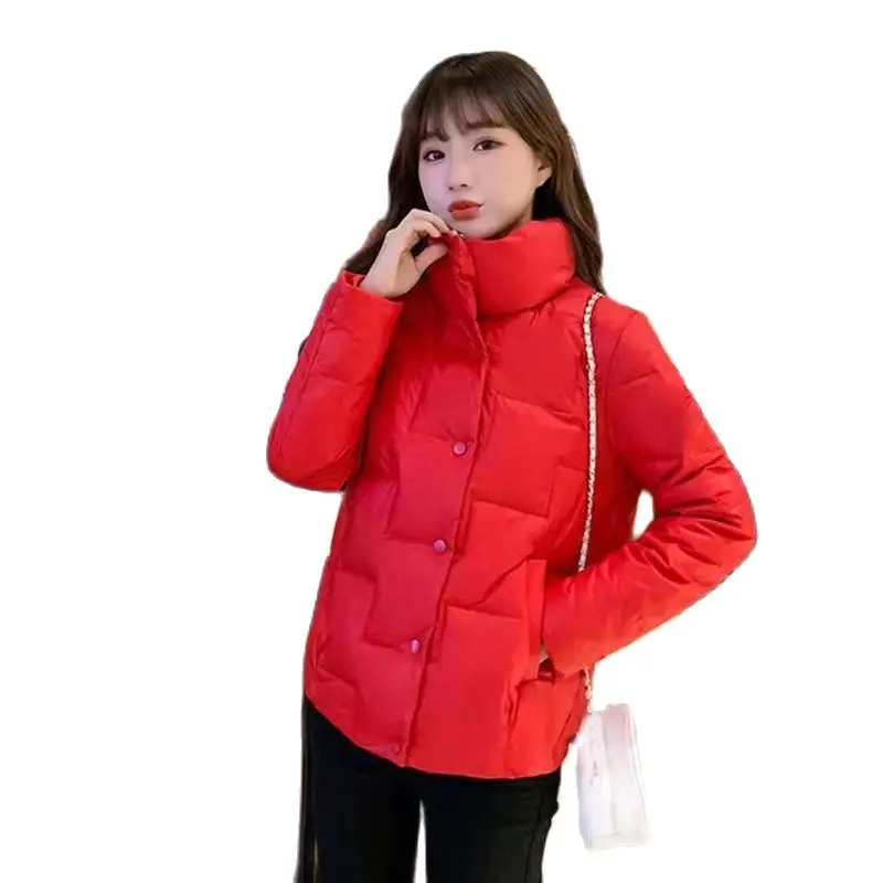 

Off-season Eiderdown Cotton-padded Jacket Short Korean Loose Fashion Winter Women's Stand-up Collar Jacket Tide