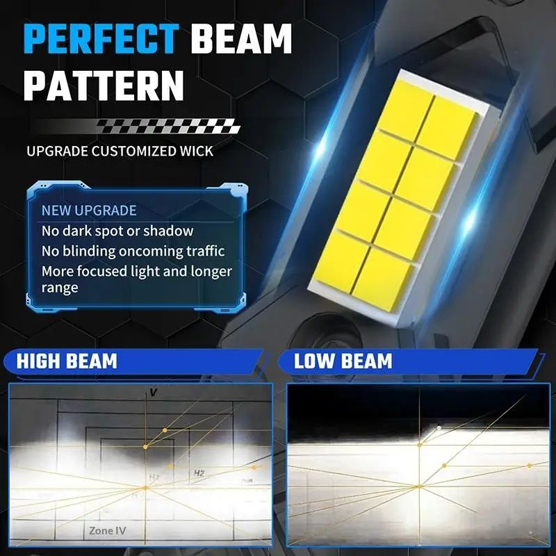 H7 H1 LED 전구 자동차 헤드라이트 800000LM 600W CANBUS 미니 무선 램프 자동 스포트라이트 안개등 6000K 화이트12V 24V 플러그 앤 플레이