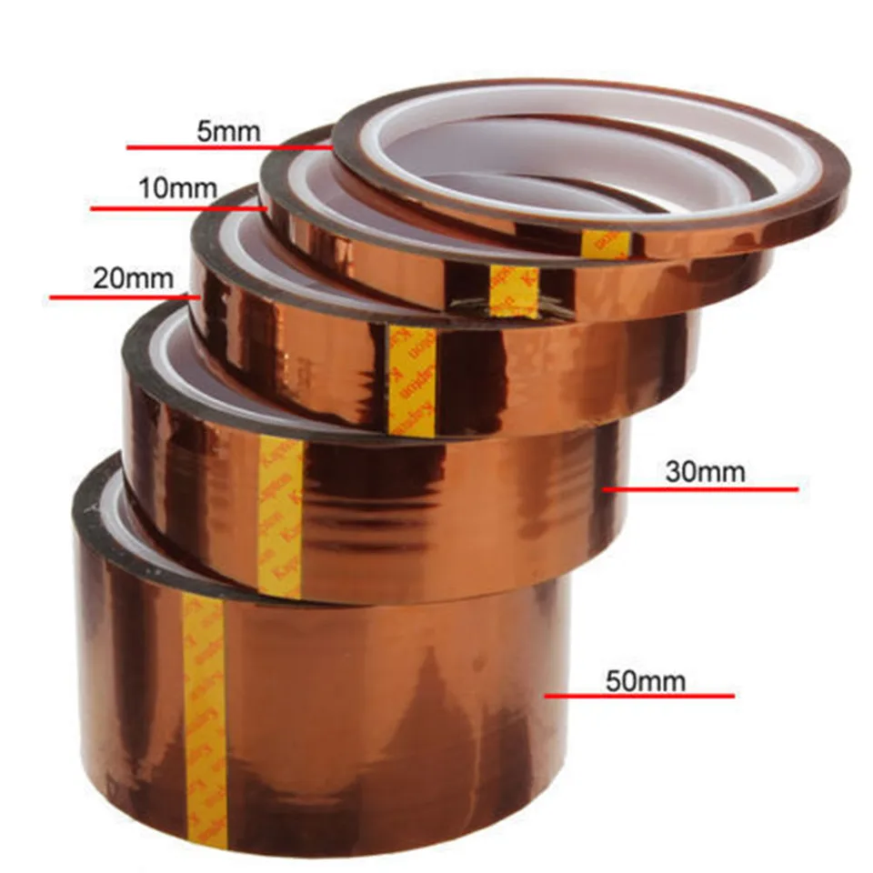 KAPTON 내열성 고온 절연 테이프, 1 롤 폴리이미드 테이프, 폭 3 5 8 10 12 15 20 25 30 40 50 100mm  - AliExpress