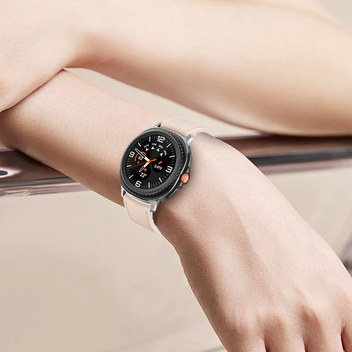 Premium Silicone & Leather Watch Strap - Elegant No-Gap Design Bracelet Accessory