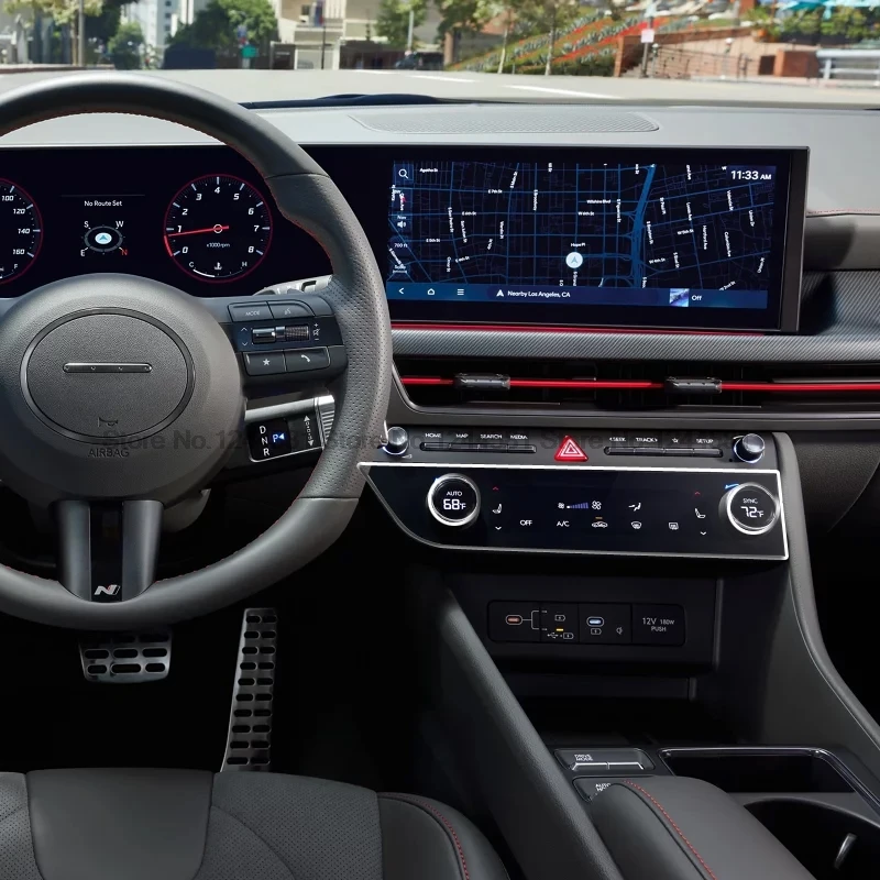 

Защитная пленка из закаленного стекла для ЖК-экрана, наклейка для Hyundai Sonata, протектор для нижнего экрана кондиционера 2024 дюйма