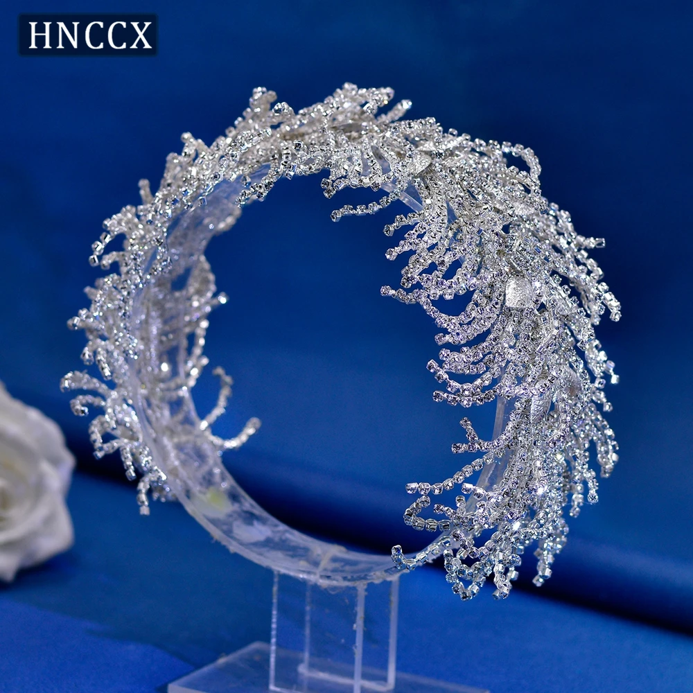 HNCCX Bridal Shiny Rhinestones Headband Women Headpiece Wedding Hair Accessories Hair Tiara Handmade Headdress For Party CP386 ﻿