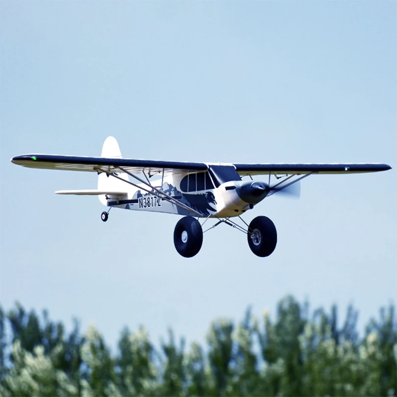 FMS 원격 제어 모델 비행기 1300MM 1.3M PA-18 J3 파이퍼 슈퍼 새끼 RC 비행기 PNP 트레이너 전기 항공기 야외 스포츠