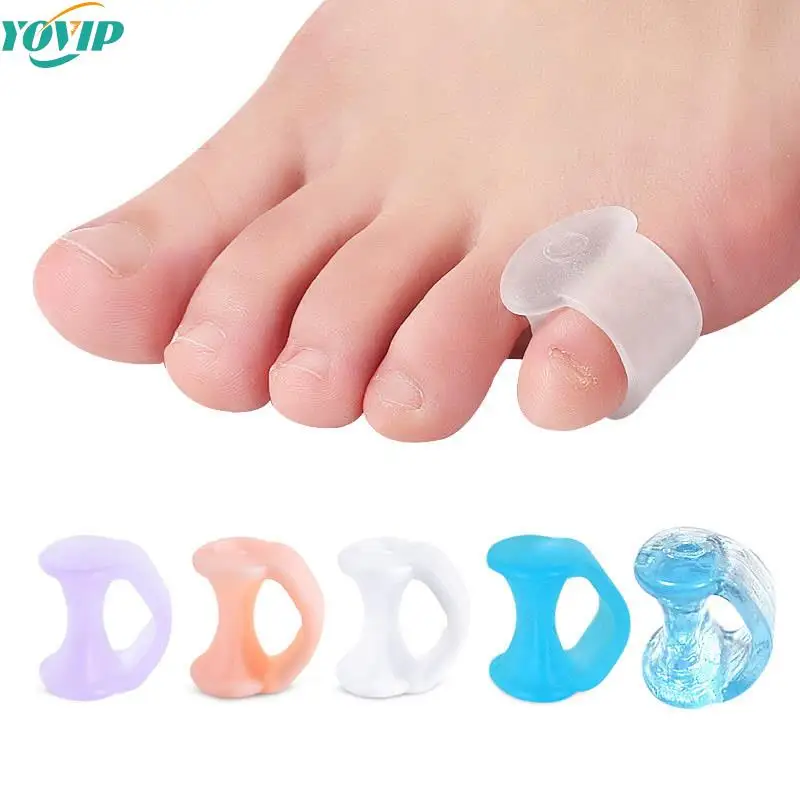 

2pcs=1pair Separator Finger Feet Care Protector Silicone Toe Orthopedic Products Bunion Corrector Hallux Valgus For Pedicure