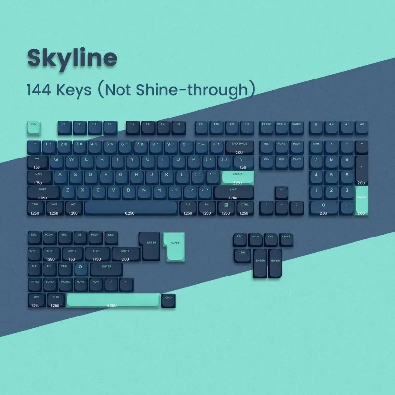 Keycap para Teclado de Membrana Low Profile Keycaps Pbt Gaming Acessórios Switches mx Teclado Gamer Mifuny 144 Chaves