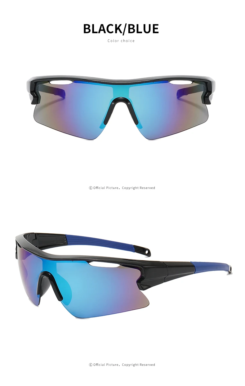 Lentilles Colorées Protection Yeux Lunettes De Sport Coupe-vent Alomejor - Lentilles Colorées UV - Pour Vélo, équitation, Running - Cadre Noir Lunettes Vélo Coupe-vent
