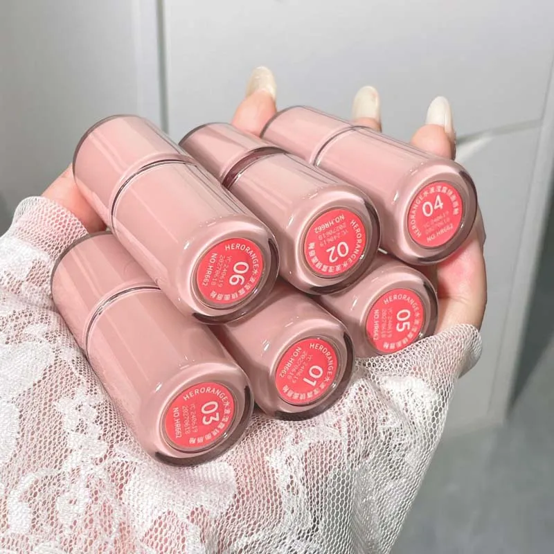 HERORANGE Water Wave Yinglu Mirror Lipstick Durable and Not Easy to Fade Korean Pure Desire Water Light Glass Lipstick for Women 6