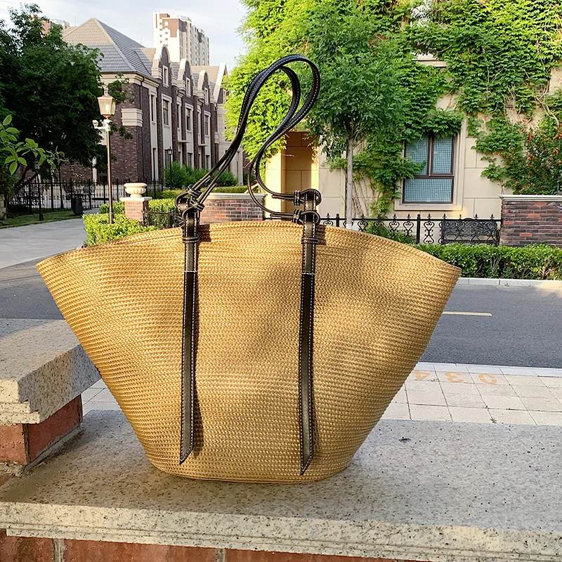 luxury designer straw bag