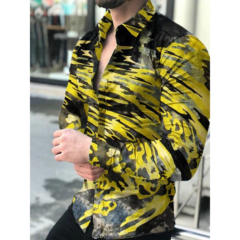 Hawaii New Men Skull Long Sleeve Shirts Tops Social Print