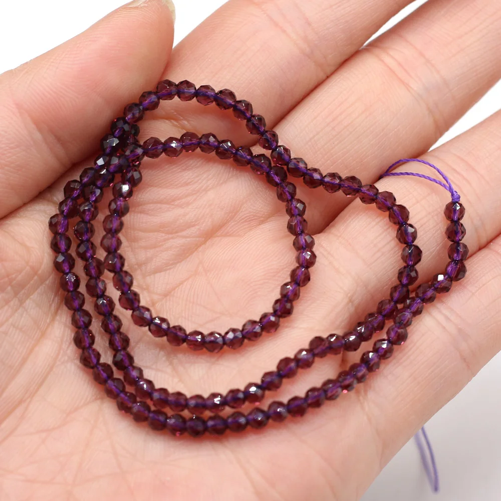 Crystal beads 125 Pieces Spinel Beads Crystal Beads Loose DIY Jewelry Making Bracelet Necklace Accessories 3mm Length 38cm