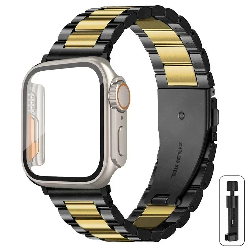 Elegant Stainless Steel Watch Strap with Ultra Case