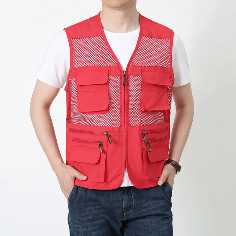 Pocket Vest Military Jacket Men Clothing Baseball Photography Man Vest Fashionable Bigsize Elegant Luxury Custom