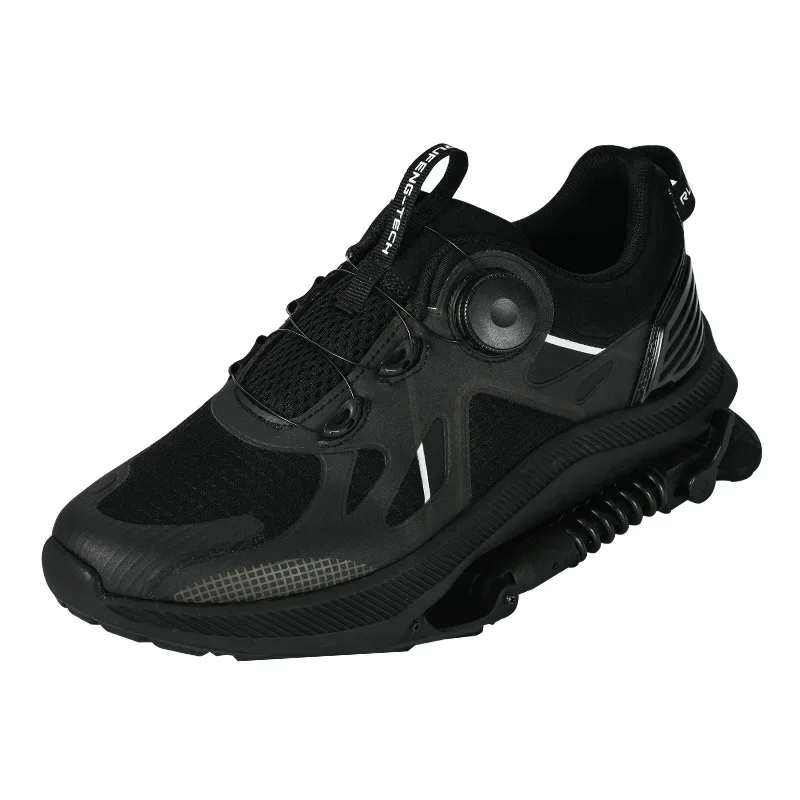 Mechanical Assisted Running Shoes Shock Absorbing Knee Pad Spring Suspension Sports Sneaker Bouncing Profession Ventilate Shoes