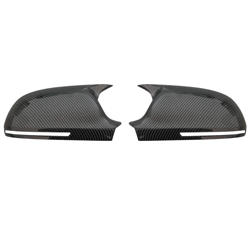 Sleek Glossy Black Rearview Mirror Cover Caps - Set of 2