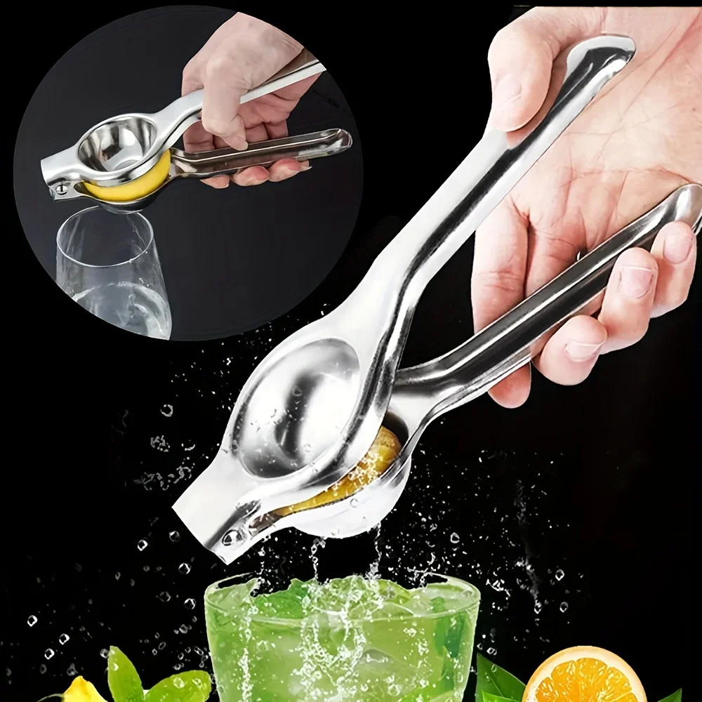 1pc Stainless Steel Lemon Juicer - Manual Efficient Juice Press, Easy to Use, for Home & Commercial Use, Fits Various Fruits