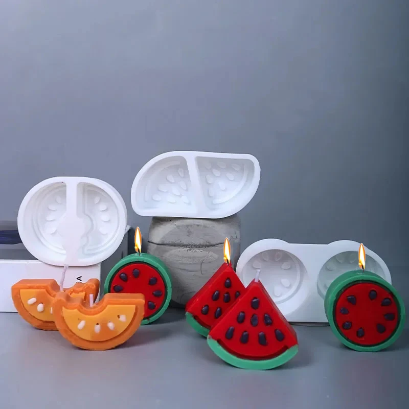 CANDeal 2 Stampi In Silicone Per Dolci A Forma Di Frutta 3D – Uva, Pera, Anguria, Fragola – Per Cioccolato, Torte, Sapone - 2