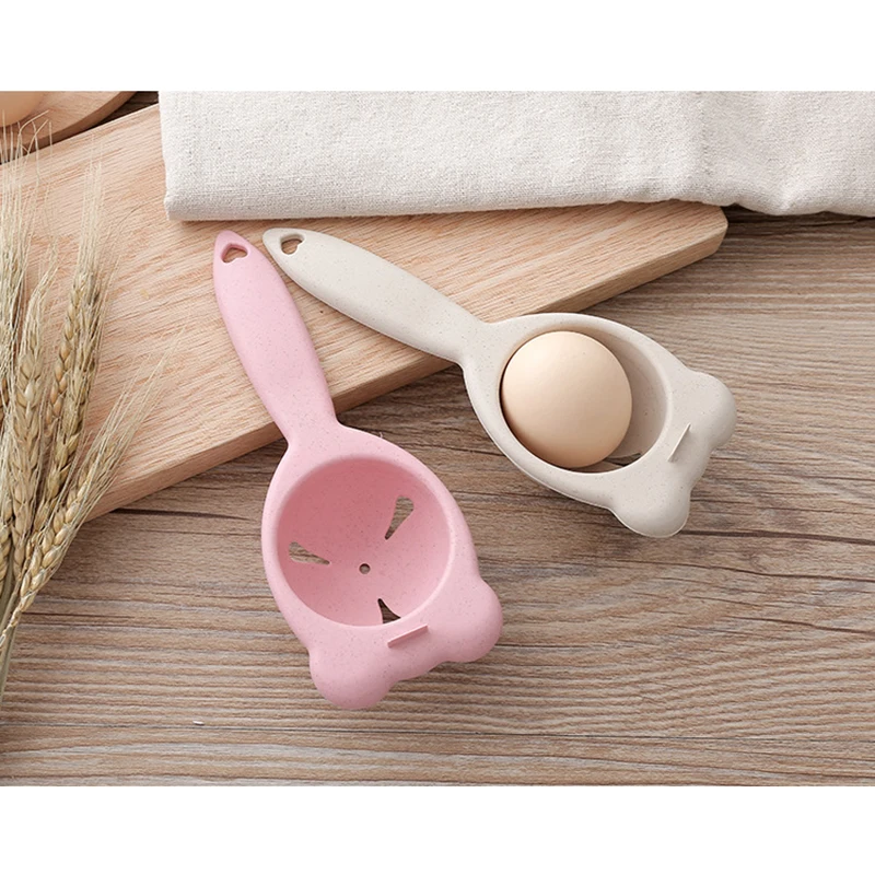 Plastic egg yolk separator tool for easy kitchen use