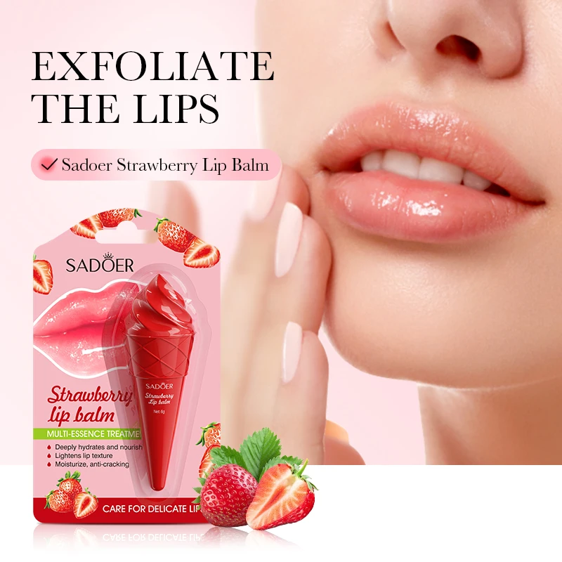 SADOER Moisturizing Lip Balm Plump Lips Anti Wrinkles Lipstick Lip Plumper Hydrating Repair Nourishing Lips Skin Care Products