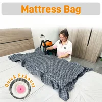 Mattress Vacuum Storage Bag for Moving - Fabric Cloth Vacuum Seal Mattress Bag with Straps for Easy Moving, Shipping and Storing 1