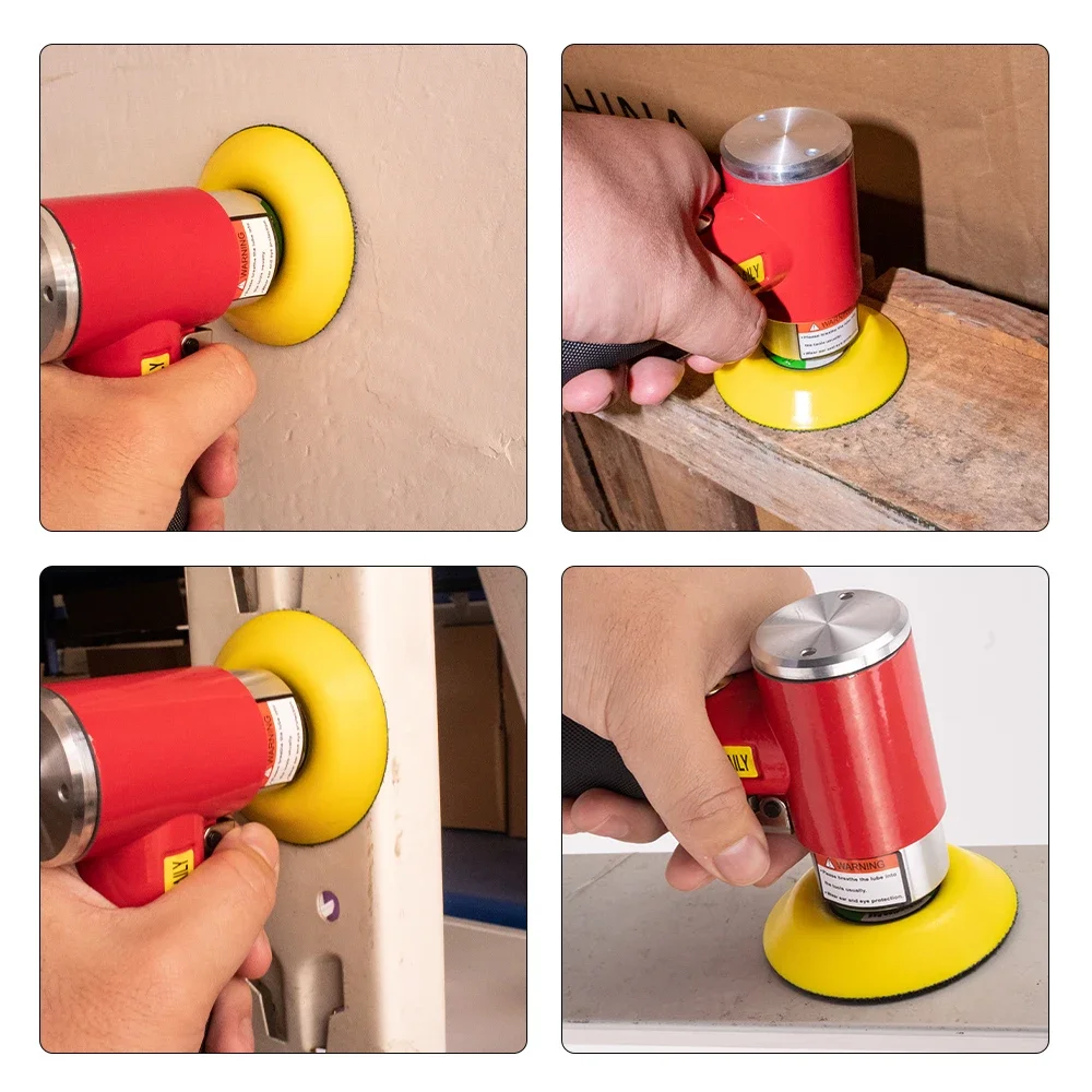 Mini Orbit Air Sander Pneumatic Grinding Machine for Car Polishing High Speed Air Powered Polisher Grinding Set with 2"/3" Pads