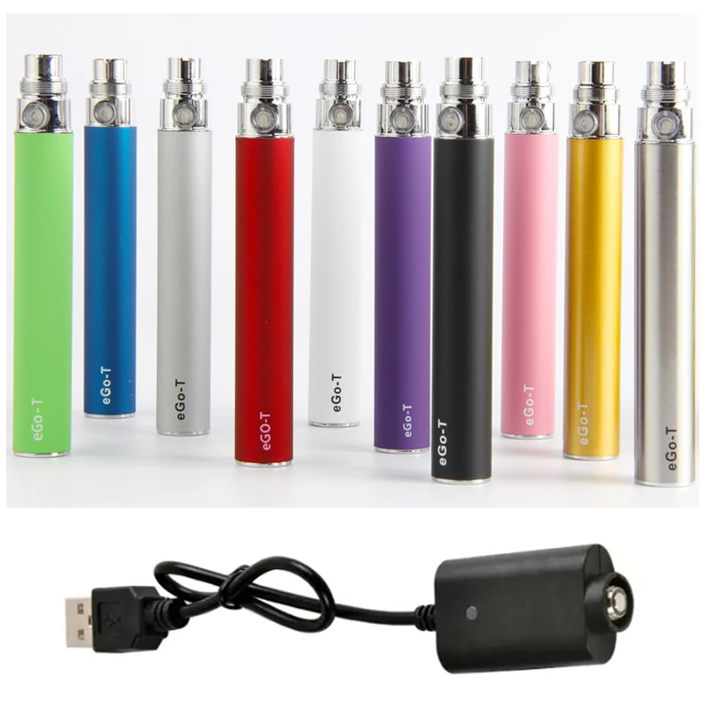 

Ego-T 1100 mAh Vape Pen Battery Electronic Cigarette with USB Charger For CE4 CE5 Evod H2 T3S Atomizer