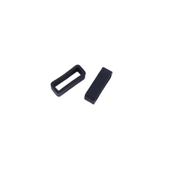 10 - Pack Silicone Watch Strap Loops - Durable Circulating Accessory Rings - 30mm (Black)
