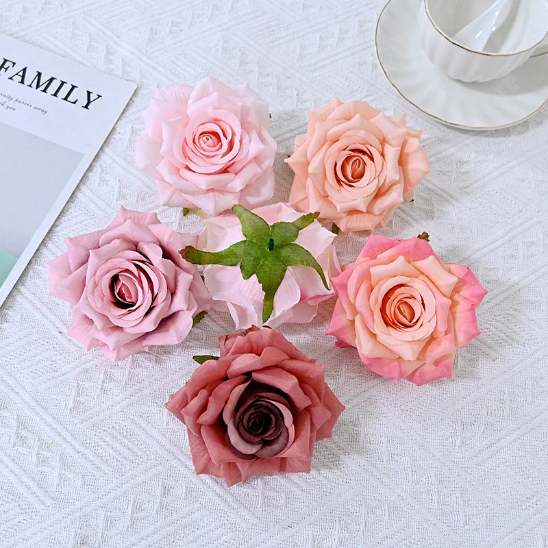 Deco Printemps Lot De 24 Têtes De Fleurs Artificielles En Soie Pour Loisirs Fleur En Soie