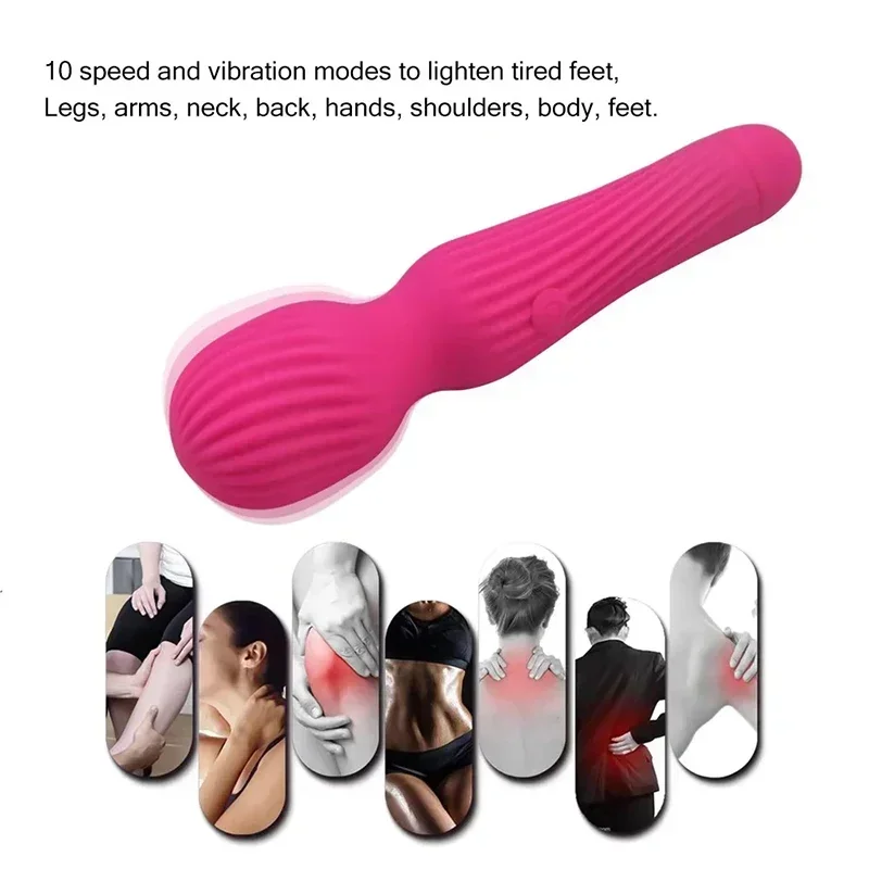 Description Picture 4 of itemPortable Massagers Adult Quiet Waterproof 10 Frequency Relieve Sore Muscle Handheld Rechargeable Cordless Massagers Tools 4Color