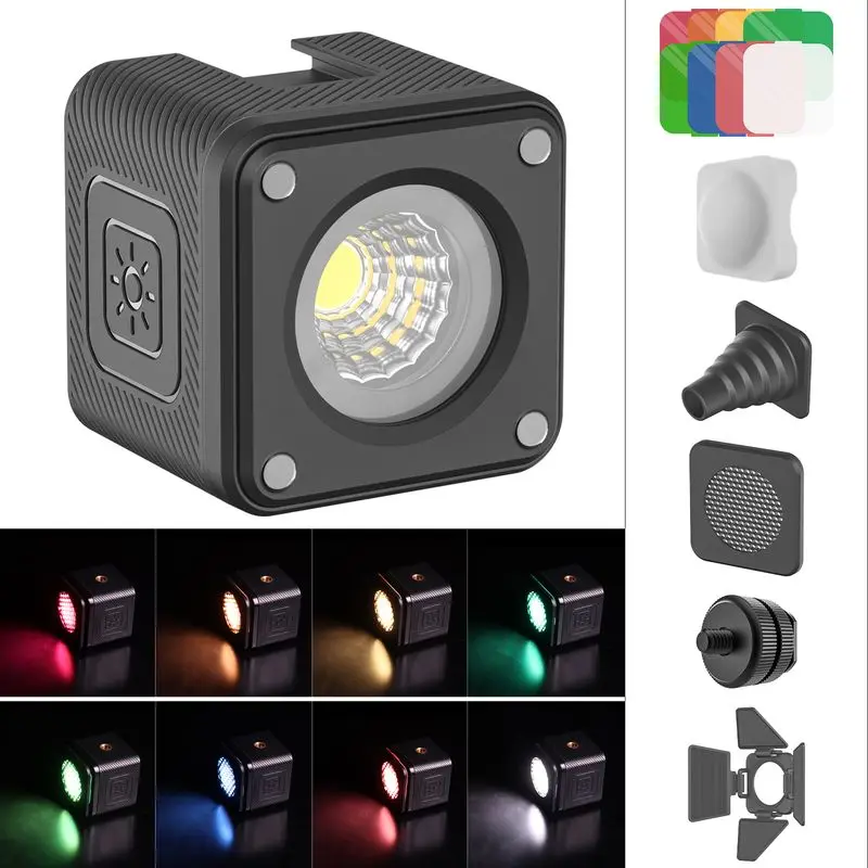 컬러 필터 디퓨저 벌집 LED 라이트 키트, Gopro 10 9 8 DSLR용, IP67 방수 RGB 비디오 라이트, 귀여운 L1Pro