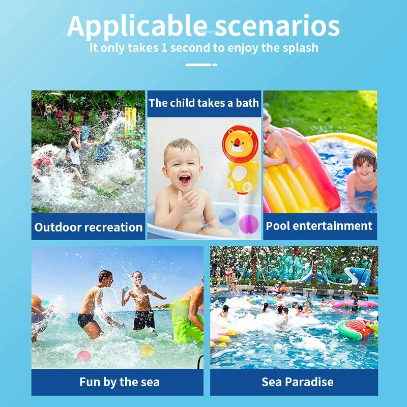 Reusable Water Balloons Toys Quick Fill Self Sealing Water Bomb for Summer Games Children's Adults Outdoor Activities Toy Gifts 4