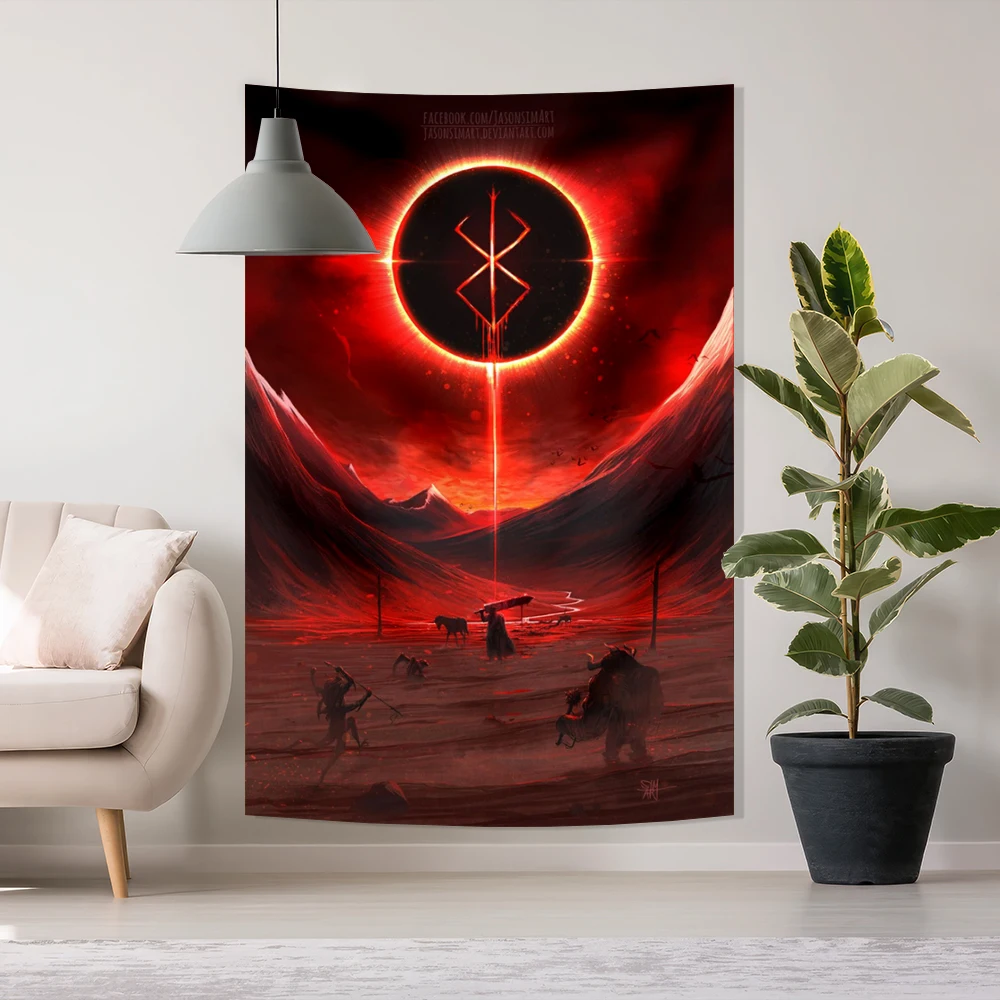 90x150cmBerserkSacrificeTapestryTravelHangingPrintedWallTowel