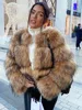 ZADORIN Women Fashion Faux Raccoon Fur Coat Luxury Short Furry Fur Top Jacket Women Winter Plush Fluffy Fur Coats for Women 1