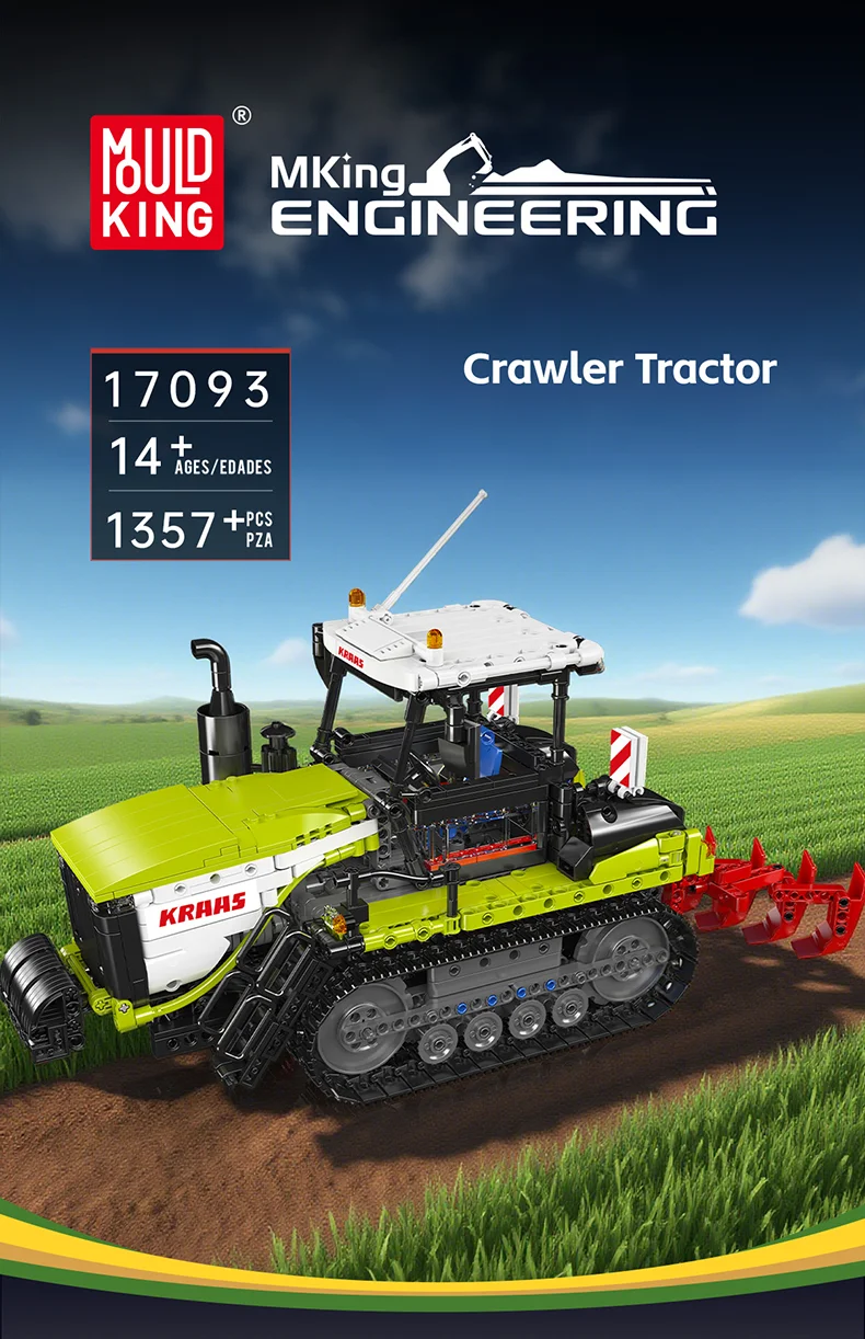 Mould King 17093 Technisches Auto-Spielzeug Der RC Crawler Traktor Baustein-Set Technik-LKW-Modell Bausteine Kinder Weihnachtsgeschenk – Detail 1