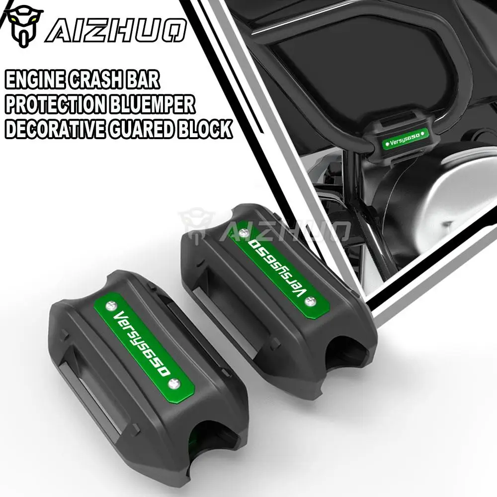 

Motorcycle VERSYS650 25mm Crash Bar Bumper Engine Guard Protection Decorative Block For KAWASAKI VERSYS 650 CC 2009-2016